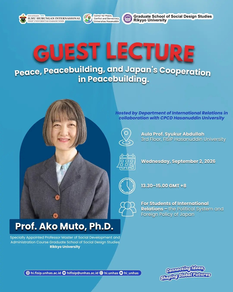 Exploring Japan’s Role in Peacebuilding through HI Unhas Guest Lecture